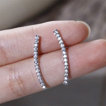 Zircon Geometric Temperament Wild Niche High Earrings