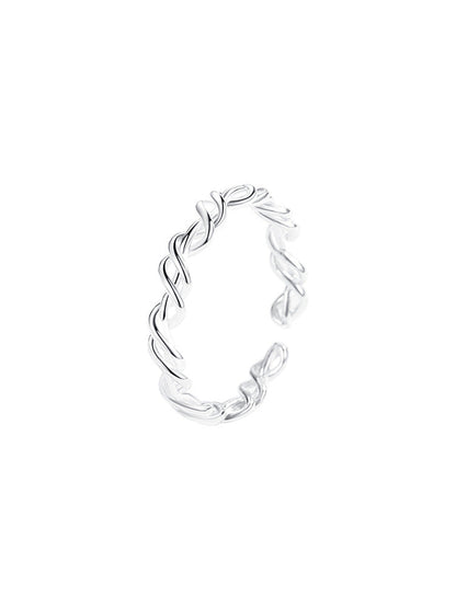 Sier Plated Female Design Style Simple Rings