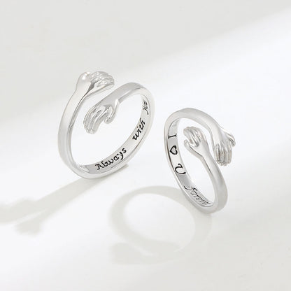 Hug Couple Korean Fashion Fresh Graceful Rings