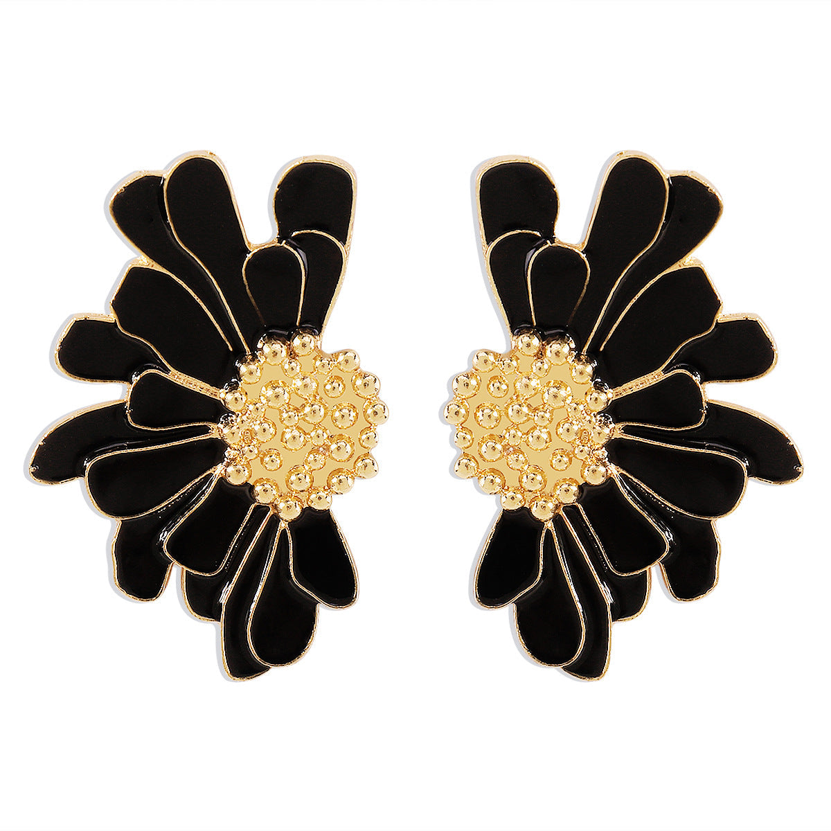 Vintage Alloy Flower Female Temperament Pattern Earrings