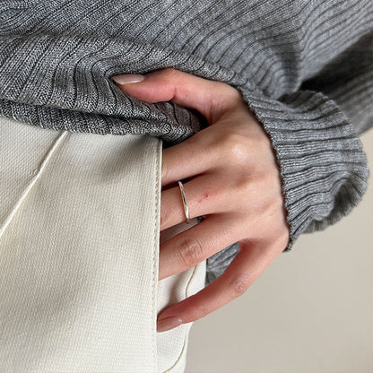 Sterling Sier Female Cute Smiley Face Rings