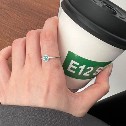 Female Dripping Smiley Street Fashion Trends Personalized Rings