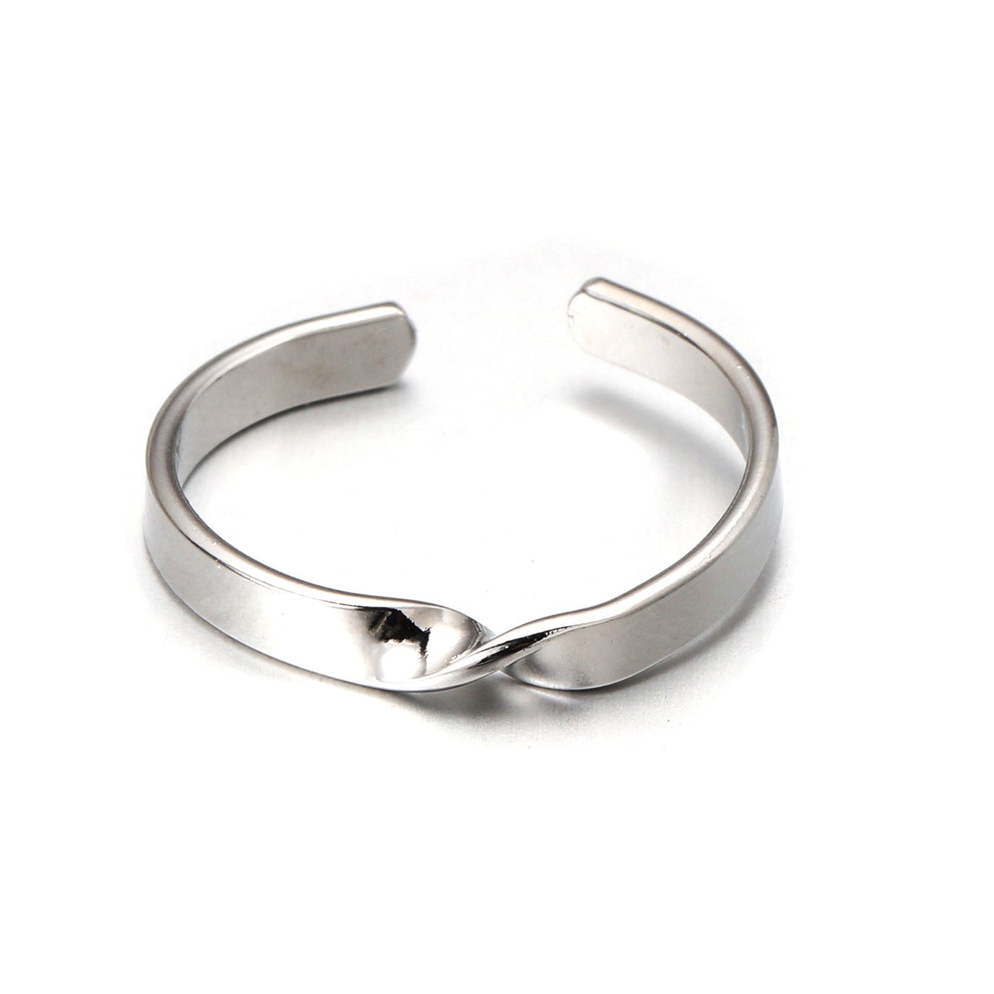 Twisted Simple Cold Style Aperture Open Rings