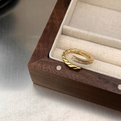 Zircon Metal Drip Open Suit Female Rings