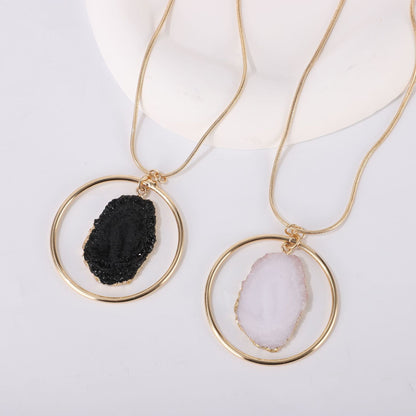 Women's Natural Stone Imitated Fashion Trend Sweater Necklaces