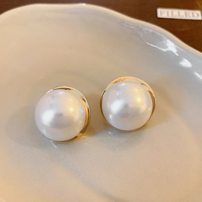 Pearl Geometric Fashion Minimalist Design Ear Earrings