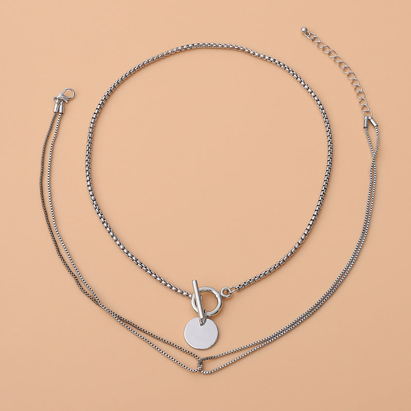 Women's Simple Buckle Pendant For Design Sweater Necklaces