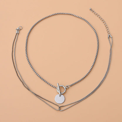 Women's Simple Buckle Pendant For Design Sweater Necklaces