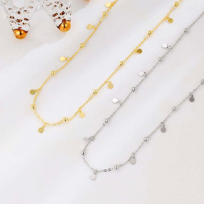 Women's Sterling Sier Spacer Bead Temperamental Minority High-grade Ornament Light Necklaces