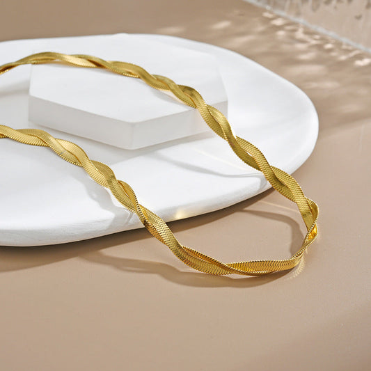 Women's High-grade Gold Cross Titanium Steel Cold Wind Necklaces