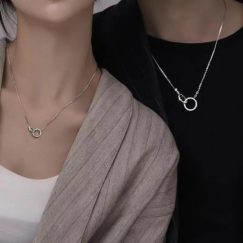 Pair Niche Design Mountain Pendant Clavicle Necklaces