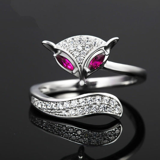Women's Korean Charm Full Diamond Open Hand Rings