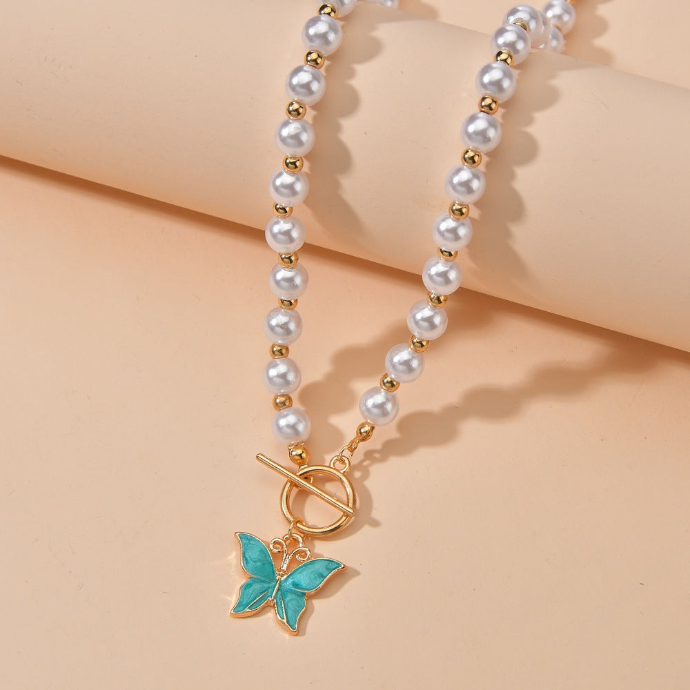 Women's Fairy Pearl Fashion Dripping Oil Alloy Necklaces