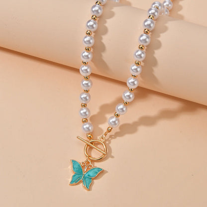 Women's Fairy Pearl Fashion Dripping Oil Alloy Necklaces
