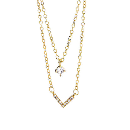 Broadcast Female Temperamental Minority Design Unique Inlaid Necklaces