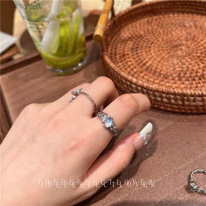 Luxury Temperament High-grade Zircon Niche Design Fashion Rings