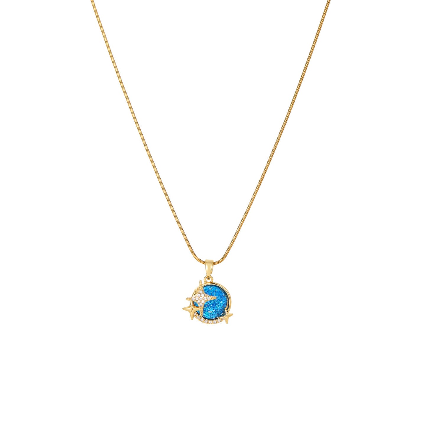 Broadcast Fashion Star Sea Titanium Steel Necklaces