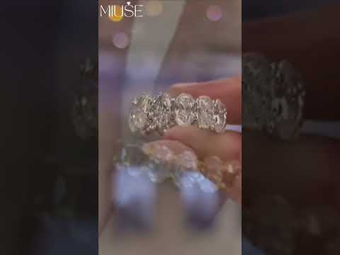 6Ct Eternity Oval Cut Simulated Diamond Wedding Ring-Miusejewelry